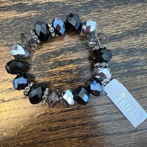 Trifari Black and Silver bracelet NWT!